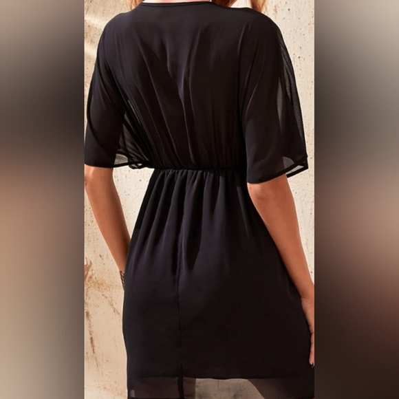 NEW‎ 2/$40 Black Scalloped Beach Summer Coverup Dress-(#1,469) - Picture 2 of 5